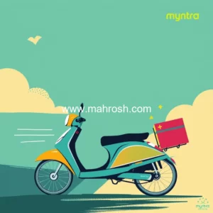 Artistic representation for Myntra revolutionizes shopping experience with rapid 30-minute delivery!