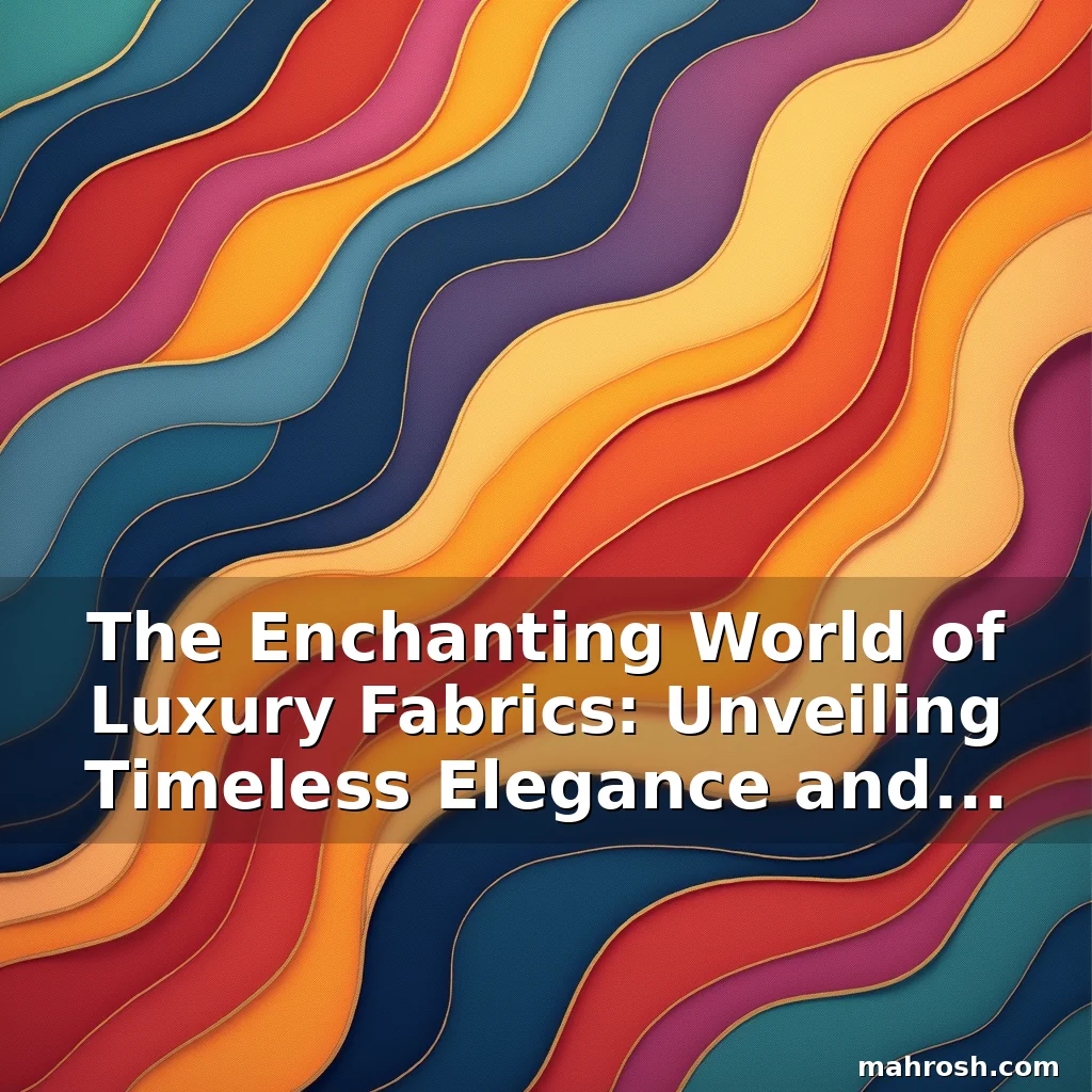 Read more about the article The Enchanting World of Luxury Fabrics: Unveiling Timeless Elegance and Opulence