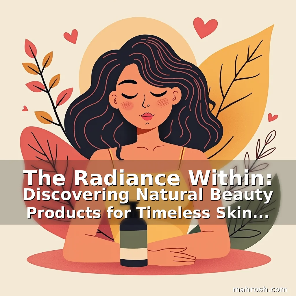 Read more about the article The Radiance Within: Discovering Natural Beauty Products for Timeless Skin and Hair
