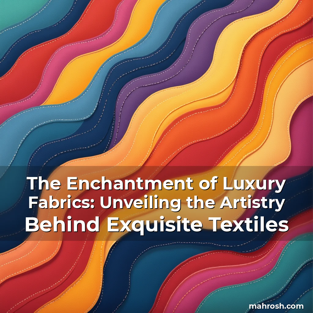 Read more about the article The Enchantment of Luxury Fabrics: Unveiling the Artistry Behind Exquisite Textiles