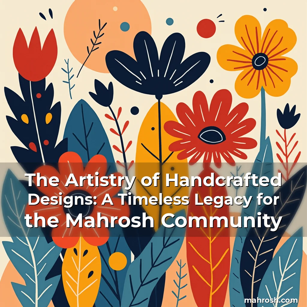 Read more about the article The Artistry of Handcrafted Designs: A Timeless Legacy for the Mahrosh Community
